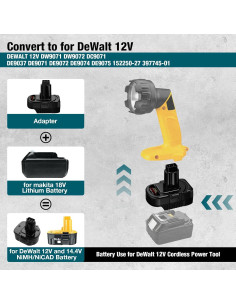Adaptador de Batería OGJUNX Makita 18V a DeWalt 12V 2