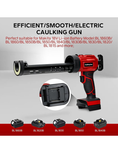 Pistola de Calafateo Inalámbrica Makita 20V con LED