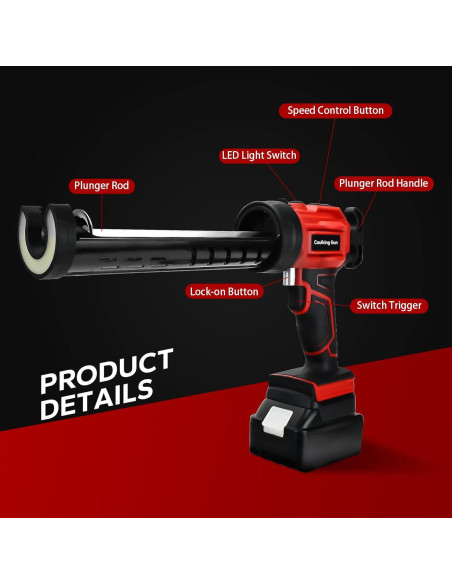 Pistola de Calafateo Inalámbrica Makita 20V con LED