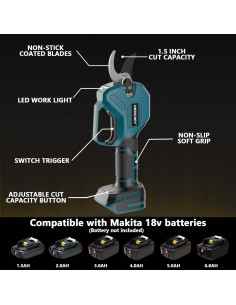 Tijeras de podar eléctricas Okeelney 18V para Makita 2