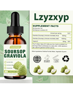 2 Paquetes Extracto Líquido de Hoja de Graviola 3000MG - Lzyzxyp 2
