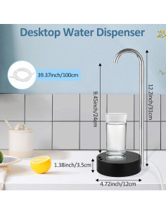 Dispensador de Agua de Escritorio CORESLUX 12.2CM Recargable 2
