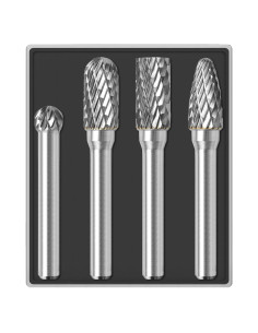 Juego de 4 Fresas de Carburo Sworker 1/4" (6.35mm) 8mm