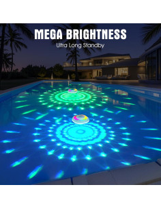 Luces Flotantes para Piscina Niceput V1601L IP68 9000mAh 2