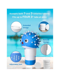 Flotador de Cloro MKLZ para Piscina - Dispensador Ajustable 4 Tabletas 2