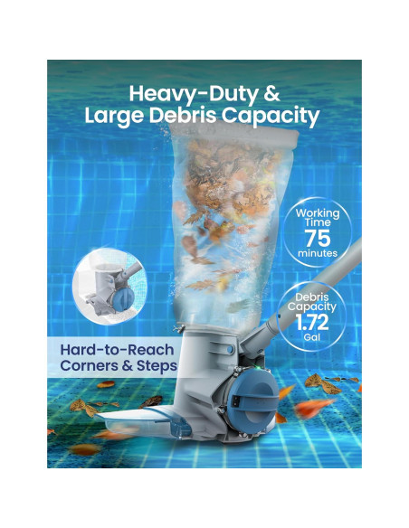 Aspiradora de Hoja de Piscina KOKIDO XV910 Recargable 6.51L