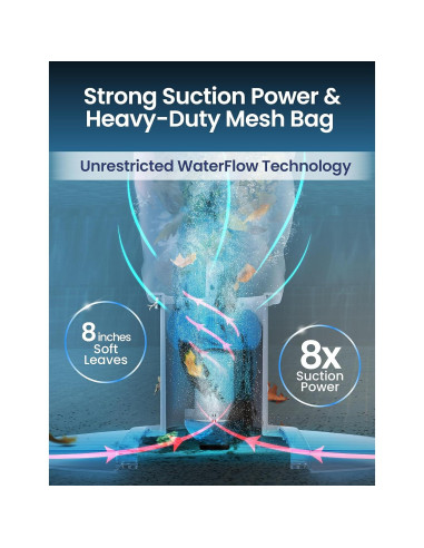 Aspiradora de Hoja de Piscina KOKIDO XV910 Recargable 6.51L