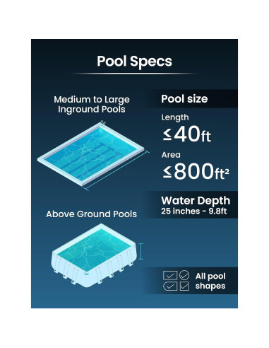 Aspiradora de Hoja de Piscina KOKIDO XV910 Recargable 6.51L