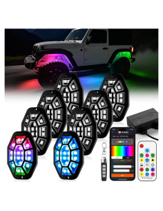 Luces LED Rock DITRIO 8 Pods Multicolor 12V Impermeables