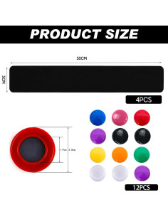 Tiras Magnéticas de Metal LINXIU con Adhesivo 5.08x30.48cm 2