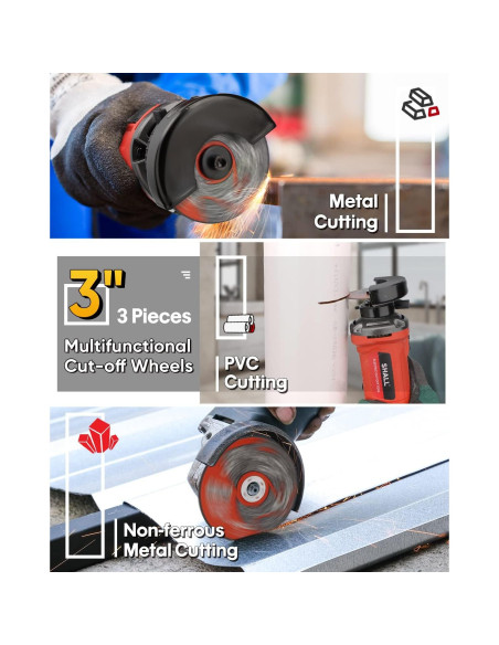 Cortadora Eléctrica SHALL 3" 400W 24000 RPM para Metal