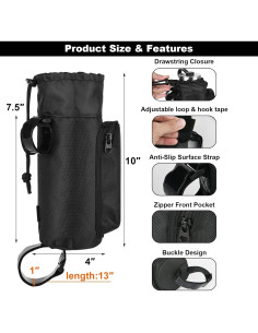 Bolsa Soporte para Botella de Agua Cosmos 40 oz Negra 2