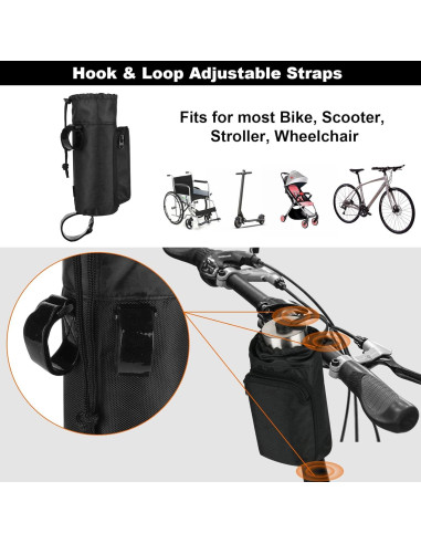 Bolsa Soporte para Botella de Agua Cosmos 40 oz Negra