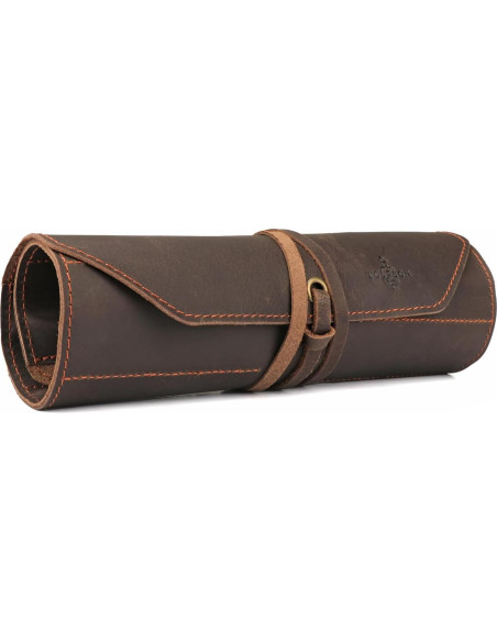 Bolsa de Almacenamiento para Herramientas Tourbon de Cuero 10 Compartimentos