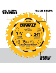 Hoja de Sierra Circular DEWALT 18.54 cm 24T 2-Pack DWA271424PK2 2