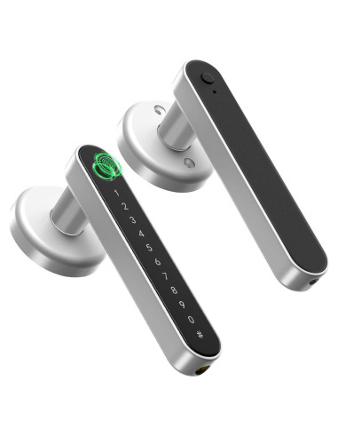 Cerradura Biométrica IRONZON con Huella Dactilar Plata