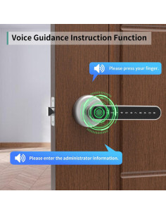Cerradura Biométrica IRONZON con Huella Dactilar Plata 2