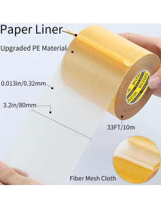 Cinta Doble Cara MILEQEE 8.1cm x 10m - Paquete de 2 2