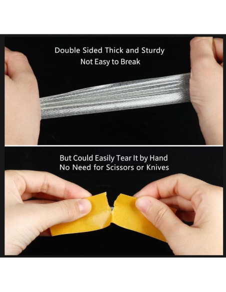 Cinta Doble Cara MILEQEE 8.1cm x 10m - Paquete de 2