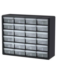 Gabinete de Almacenamiento Akro-Mils 24 Cajones Negro
