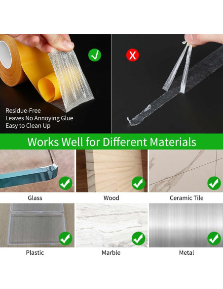 Cinta Doble Cara MILEQEE 8.1cm x 10m - Paquete de 2