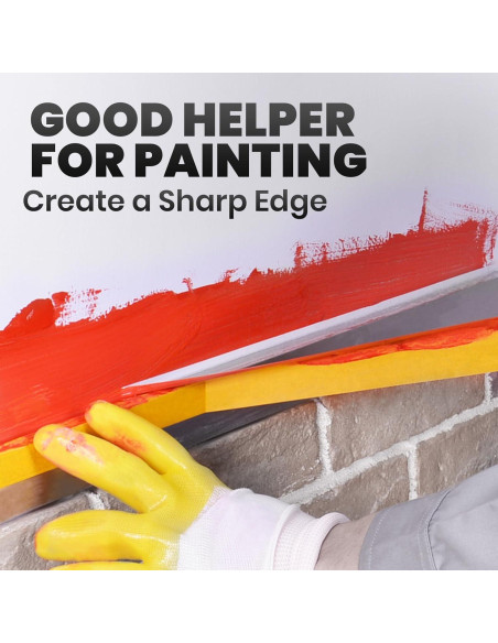 Cinta Adhesiva Amarilla para Pintores ADHES 1.2" x 50.29m - 6 Rollos