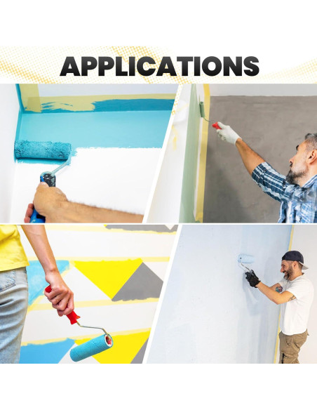 Cinta Adhesiva Amarilla para Pintores ADHES 1.2" x 50.29m - 6 Rollos