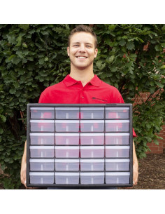 Gabinete de Almacenamiento Akro-Mils 24 Cajones Negro 2