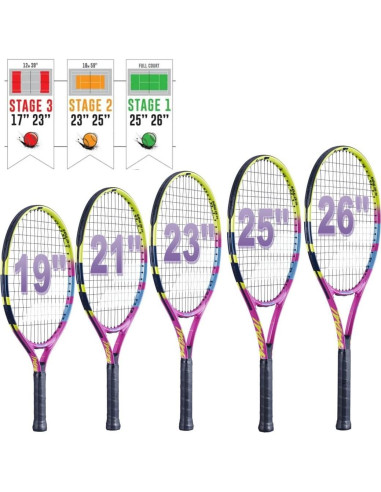 Raqueta de Tenis Babolat Nadal Jr 19-26" + Mochila Incluida