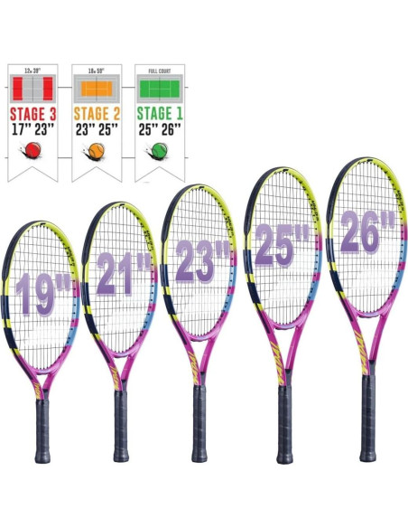 Raqueta de Tenis Babolat Nadal Jr 19-26" + Mochila Incluida