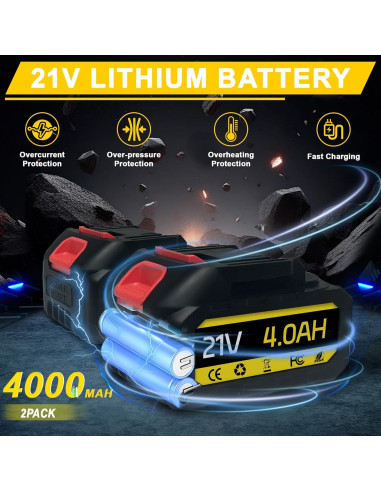 Sierra de Cadena Eléctrica Inalámbrica L1NXIXI 30,48 cm 2 Baterías