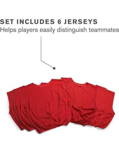 Paquete de 6 camisetas de práctica SKLZ - Malla transpirable para deportes