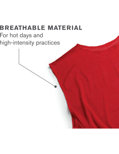 Paquete de 6 camisetas de práctica SKLZ - Malla transpirable para deportes