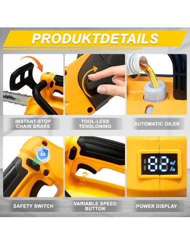 Sierra de Cadena Eléctrica Inalámbrica L1NXIXI 30,48 cm 2 Baterías