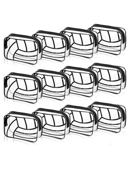 12 Bolsas de Regalo Voleibol Reginary PVC Transparentes 18x11 cm