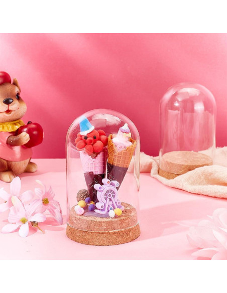 Campana Tarro de Vidrio PH PandaHall 4pcs 6.5x11cm Decoración