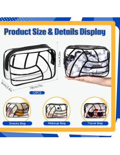 12 Bolsas de Regalo Voleibol Reginary PVC Transparentes 18x11 cm 2