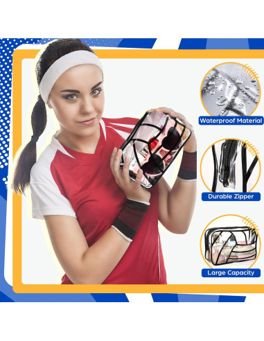 12 Bolsas de Regalo Voleibol Reginary PVC Transparentes 18x11 cm