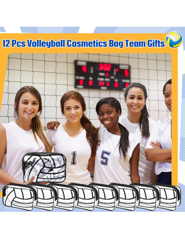 12 Bolsas de Regalo Voleibol Reginary PVC Transparentes 18x11 cm