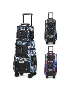 Bolsa de béisbol con ruedas JDITVYHANO - Camuflaje 5 compartimentos