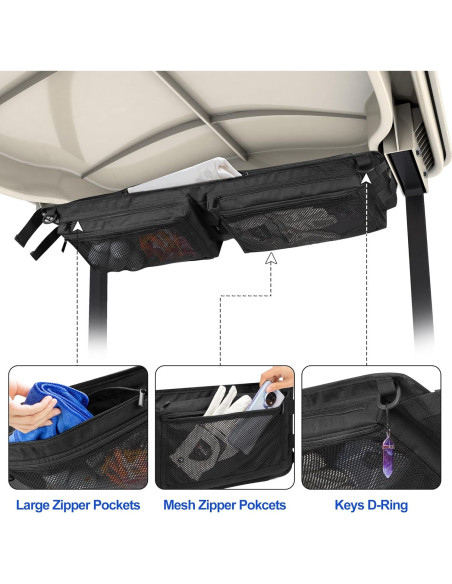 Bolsa de Almacenamiento de Techo PGmoon para Carro de Golf