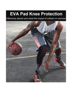 2 Mangas de Rodilla Compresivas SUJAYU para Baloncesto - Blanco Mediano 2