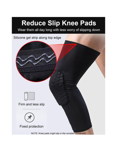 2 Mangas de Rodilla Compresivas SUJAYU para Baloncesto - Blanco Mediano