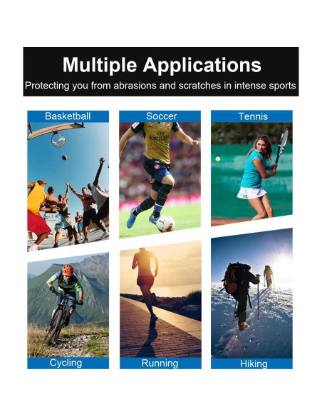 2 Mangas de Rodilla Compresivas SUJAYU para Baloncesto - Blanco Mediano