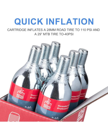 Cartuchos de CO2 KONG MING CAR 25g - Paquete de 6 unidades