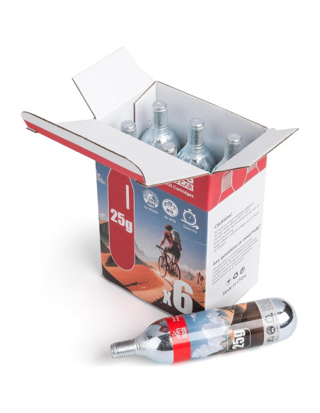 Cartuchos de CO2 KONG MING CAR 25g - Paquete de 6 unidades