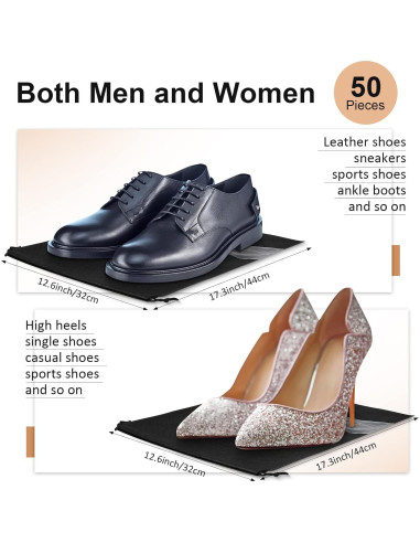 50 Bolsas de Almacenamiento de Zapatos Shappy 32x44cm