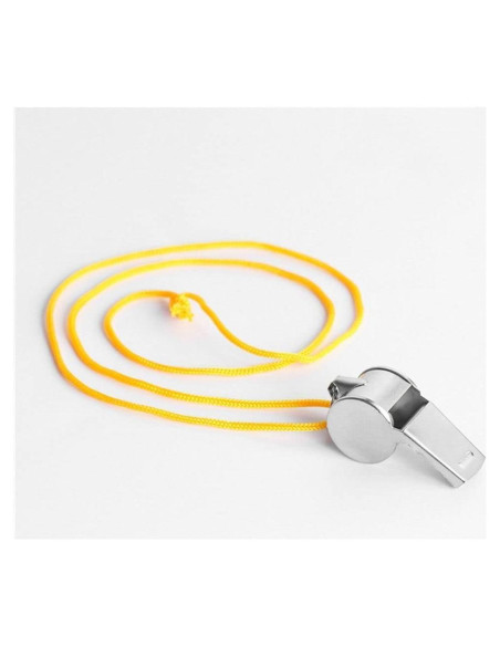 Silbato de Acero Inoxidable Galyacht Amarillo con Cordón