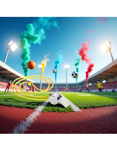 Silbato de Acero Inoxidable Galyacht Amarillo con Cordón