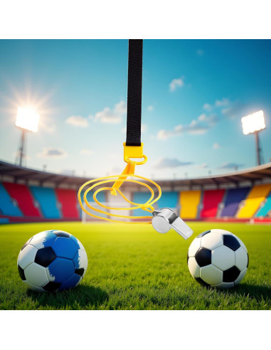 Silbato de Acero Inoxidable Galyacht Amarillo con Cordón